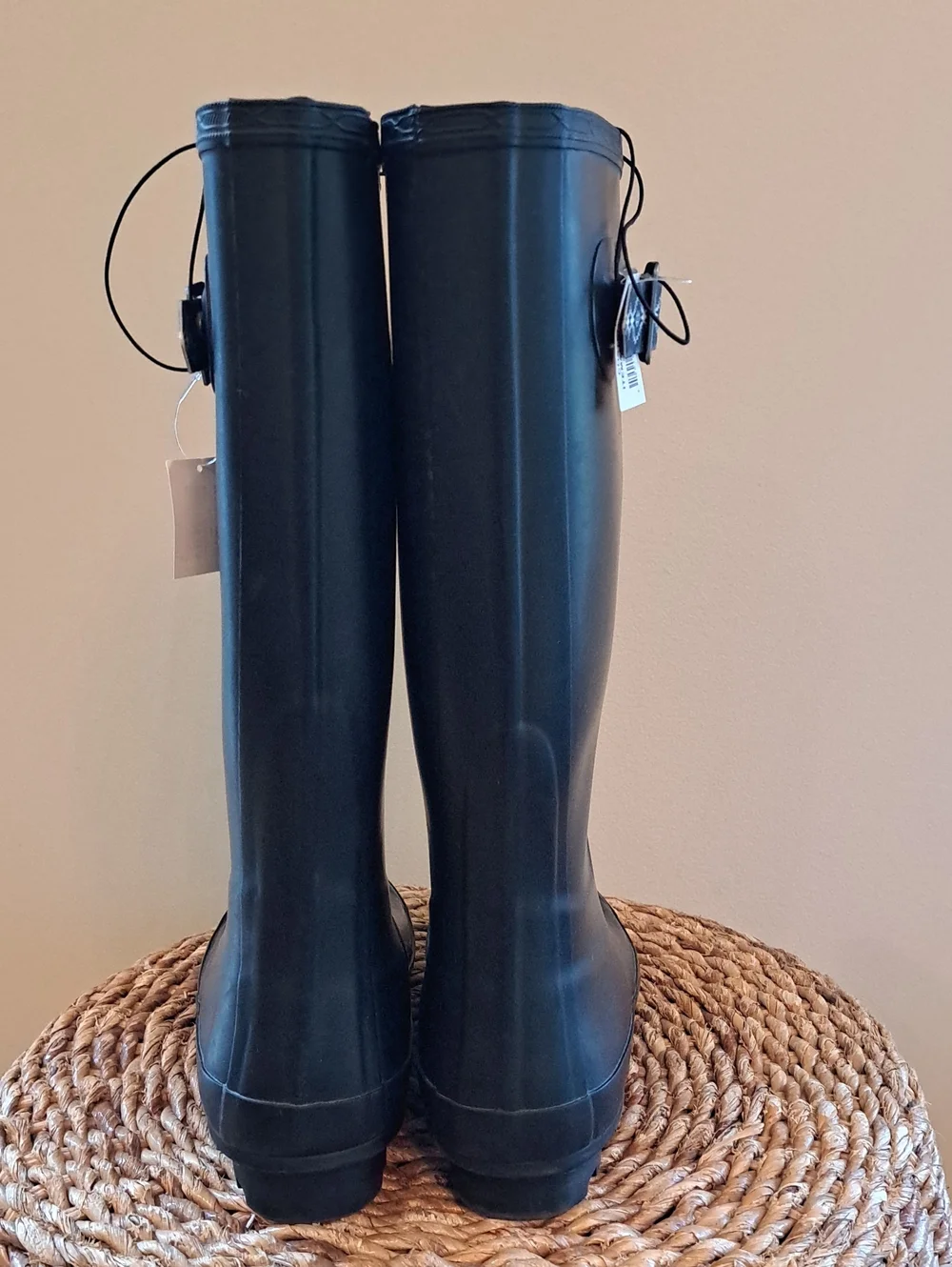 NWT Pendelton Womens Classic Matte Black Rubber Wellie Tall Rain/Outdoor Boots 8